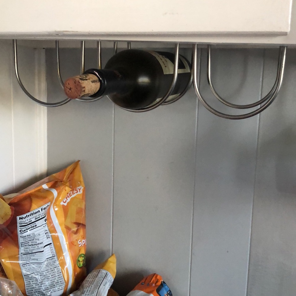 (2) Under cabinet wine racks